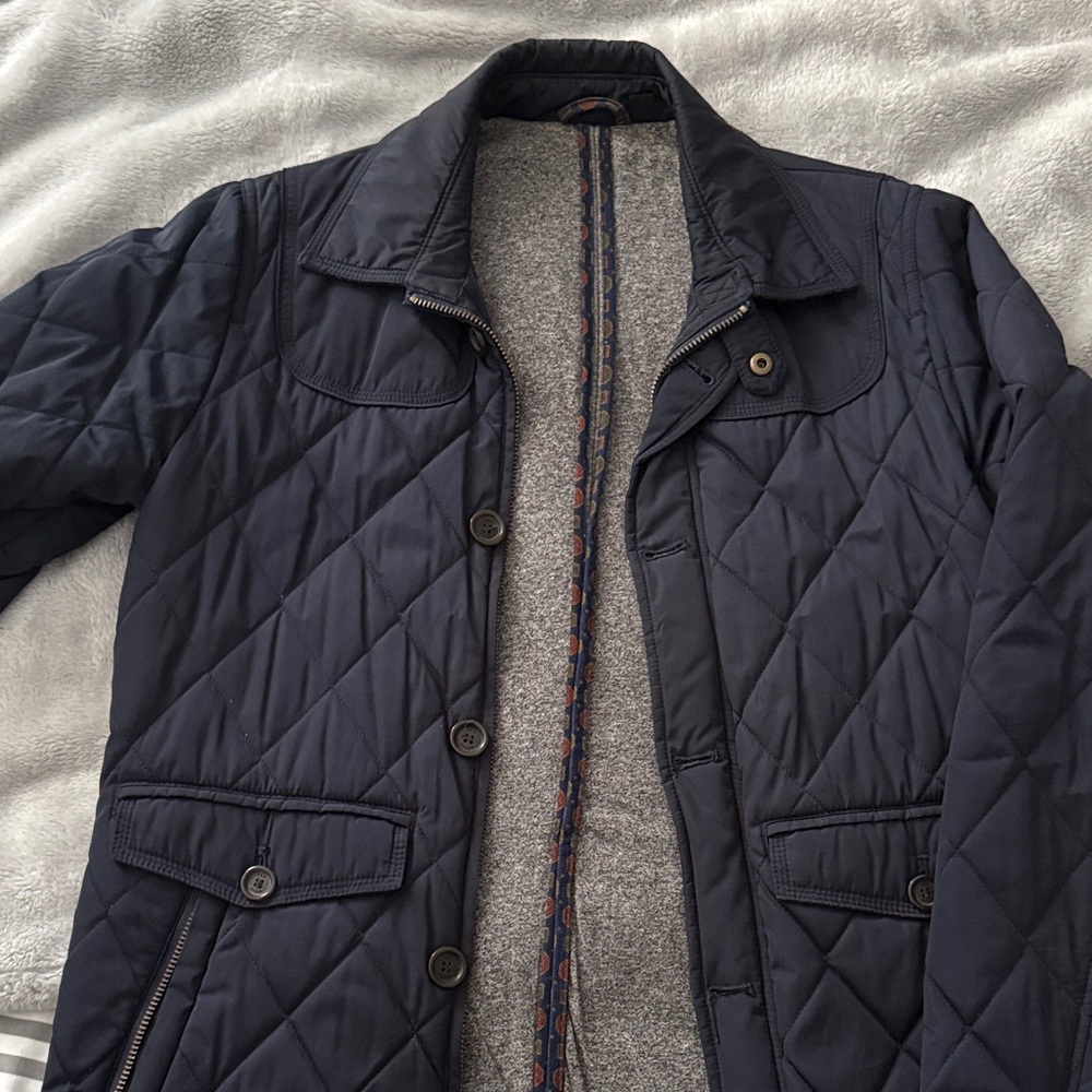 Ted Baker men’s navy blue quilted jacket